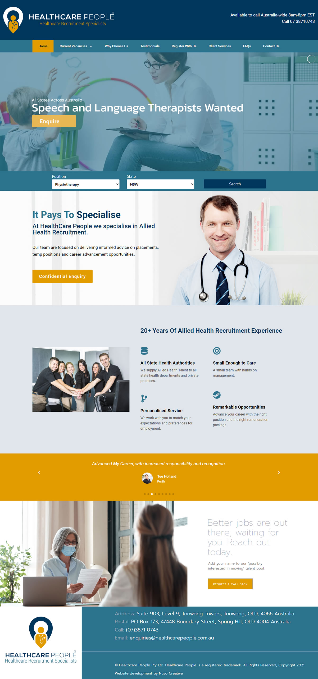 Visit Healthcarepeople.com.au